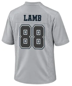 Cowboys CeeDee Lamb Grey Jersey Dynamic NFL Game day