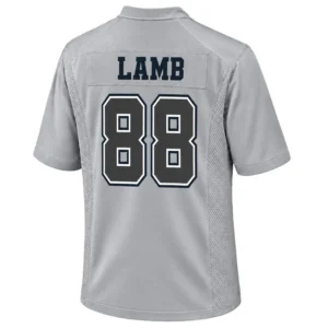 Cowboys CeeDee Lamb Grey Jersey Dynamic NFL Game day