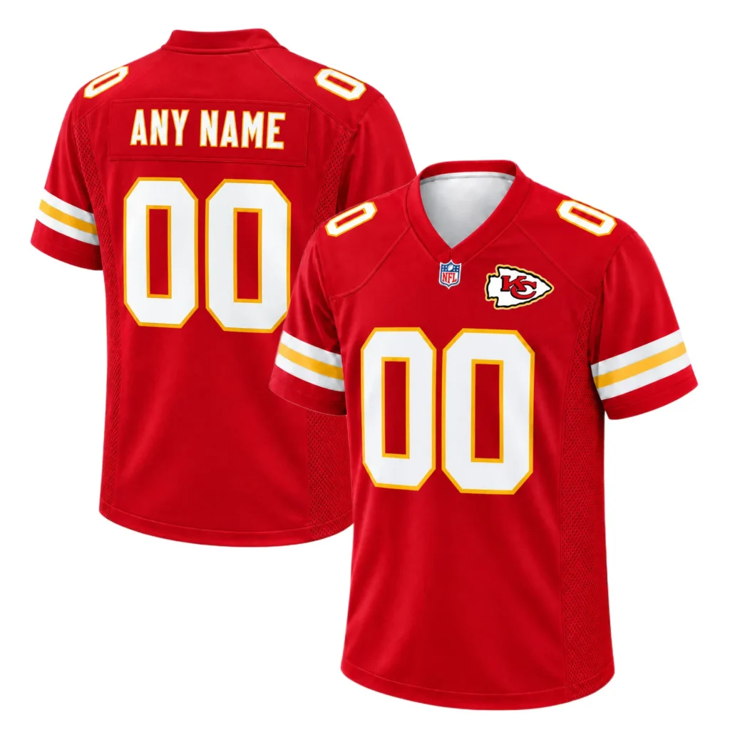 Custom Kansas City Chiefs Jersey Red Game Day Vibrant