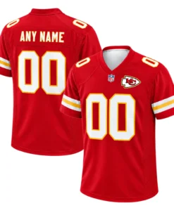 Custom Kansas City Chiefs Jersey Red Game Day Vibrant