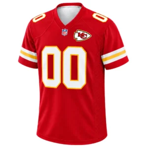 Custom Kansas City Chiefs Jersey Red Game Day Vibrant