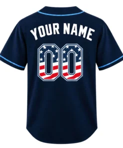 Custom Tampa Bay Rays Home Jersey Navy Bold Style