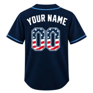 Custom Tampa Bay Rays Home Jersey Navy Bold Style