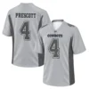 Dak Prescott Cowboys Gray Jersey Bold NFL Style