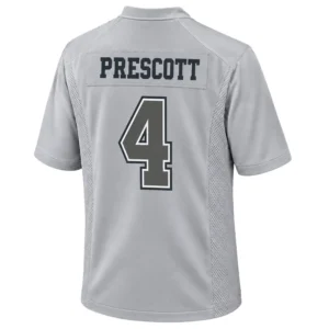 Dak Prescott Cowboys Grey Jersey Dynamic NFL Game day