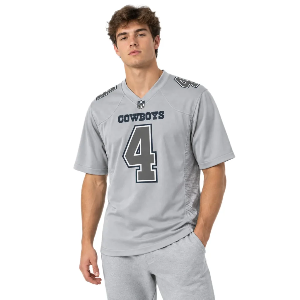 Dak Prescott Cowboys Grey Jersey Dynamic NFL Game day