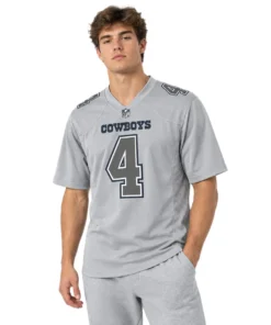 Dak Prescott Cowboys Grey Jersey Dynamic NFL Game day