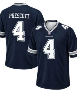 Dak Prescott Cowboys Navy Jersey Patch Vibrant NFL Game Day Style