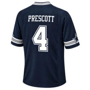 Dak Prescott Cowboys Navy Jersey Patch Vibrant NFL Game Day Style
