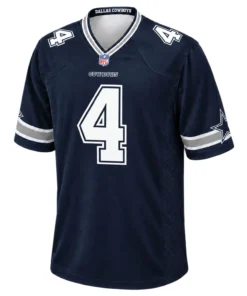 Dak Prescott Cowboys Navy Jersey Patch Vibrant NFL Game Day Style