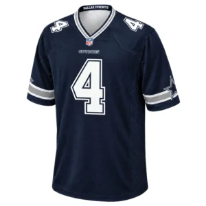 Dak Prescott Cowboys Navy Jersey Patch Vibrant NFL Game Day Style