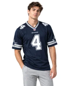 Dak Prescott Cowboys Navy Jersey Patch Vibrant NFL Game Day Style