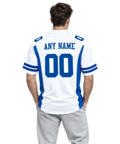 Dallas Cowboys White Blue Jersey Custom Explosive NFL Games