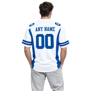 Dallas Cowboys White Blue Jersey Custom Explosive NFL Games