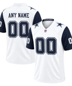 Dallas Cowboys White Jersey 2026 Custom Name and Number Bold Style