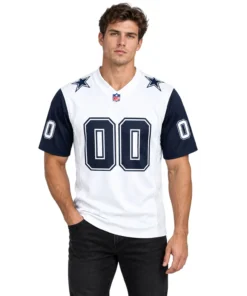 Dallas Cowboys White Jersey 2026 Custom Name and Number Bold Style