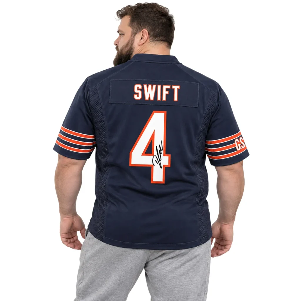 D'Andre Swift #4 Bears Navy Jersey 2026 Vibrant Game Day Style
