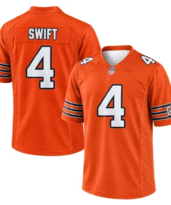 D'Andre Swift Bears Orange Jersey Bold NFL fan gear