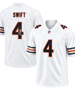 D'Andre Swift Chicago Bears Jersey Vibrant NFL White Style