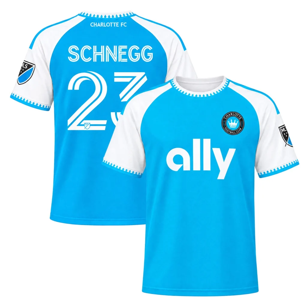 David Schnegg Blue Jersey Vibrant Custom Charlotte FC Player 2026