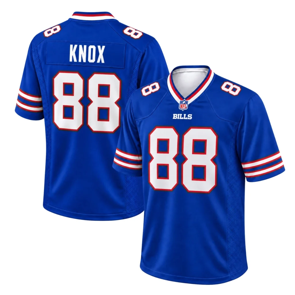 Dawson Knox Blue Bills Jersey Bold Royal Look