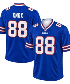 Dawson Knox Blue Bills Jersey Bold Royal Look