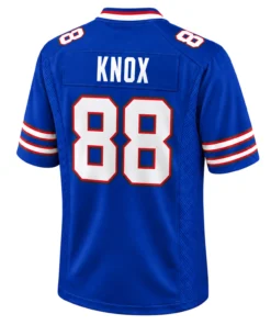 Dawson Knox Blue Bills Jersey Bold Royal Look