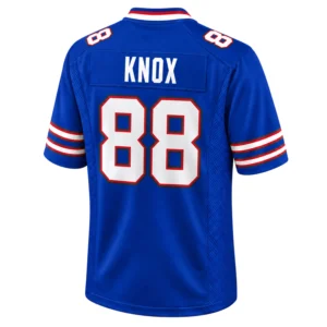 Dawson Knox Blue Bills Jersey Bold Royal Look