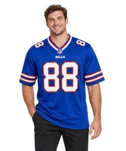 Dawson Knox Blue Bills Jersey Bold Royal Look
