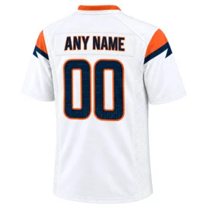 Denver Broncos Football Away Jersey Custom Bold Name & Number