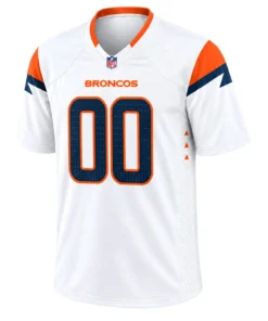 Denver Broncos Football Away Jersey Custom Bold Name & Number