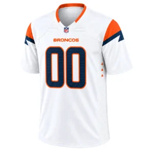 Denver Broncos Football Away Jersey Custom Bold Name & Number