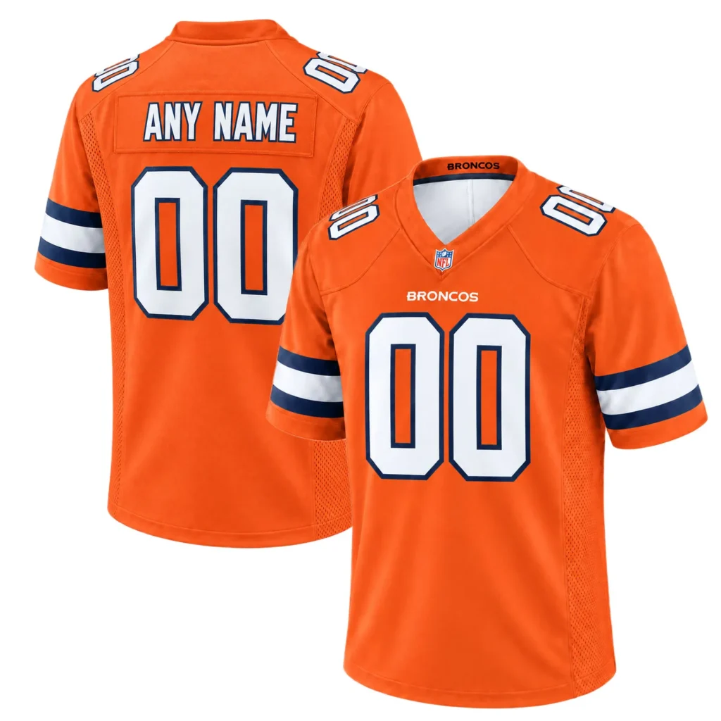 Denver Broncos News Custom Football Jersey Bold Name & Number Style