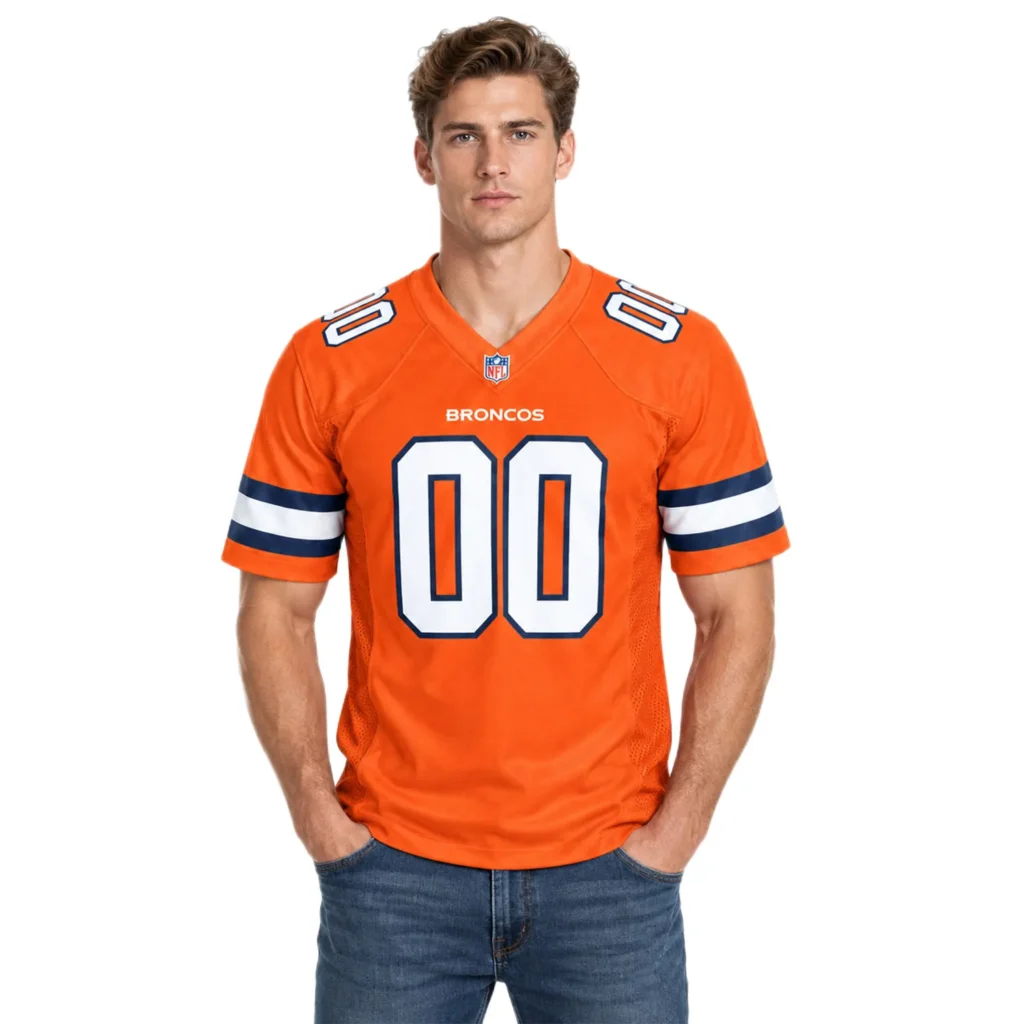 Denver Broncos News Custom Football Jersey Bold Name & Number Style