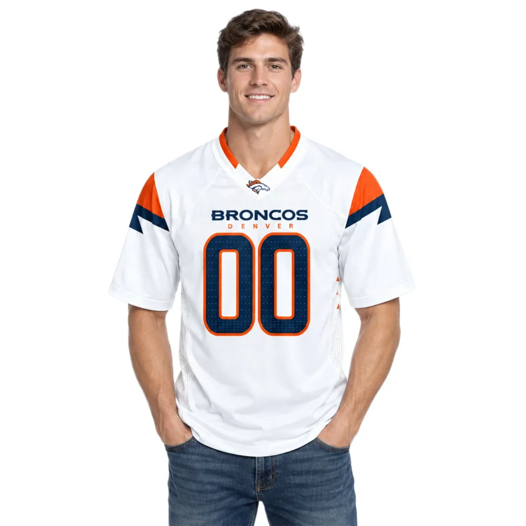 Denver Broncos NFL Jersey White Custom– Epic Fan Style