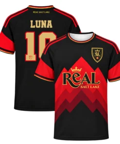 Diego Luna RSL Jersey Bold Black Red Match Style