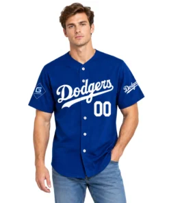 Dodgers Home Blue Jersey Custom Brilliant Name & Number