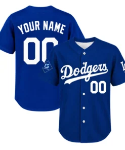 Dodgers Jersey Personalized Name & Number Bold Fan Wear