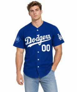 Dodgers Jersey Personalized Name & Number Bold Fan Wear