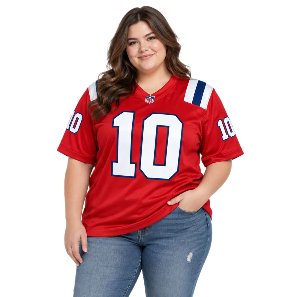 Drake Maye Patriots Jersey Brilliant Red Alternate