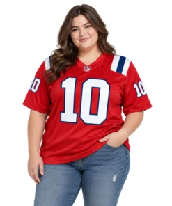 Drake Maye Patriots Jersey Brilliant Red Alternate