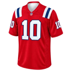 Drake Maye Patriots Jersey Brilliant Red Alternate