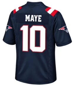Drake Maye Patriots Navy Jersey Dynamic Home Game