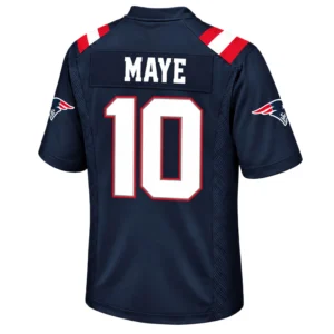 Drake Maye Patriots Navy Jersey Dynamic Home Game