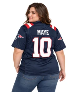 Drake Maye Patriots Navy Jersey Dynamic Home Game