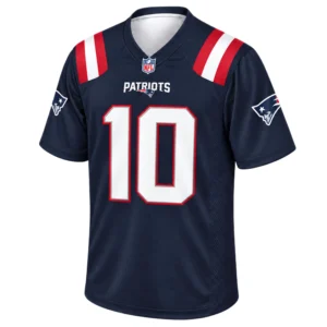 Drake Maye Patriots Navy Jersey Dynamic Home Game