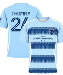 Erik Thommy Sporting KC Jersey Vibrant Light Blue