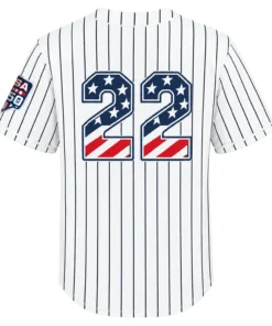 Fourth of July Ben Rice Yankees Jersey Bold White Home USA 250 Style