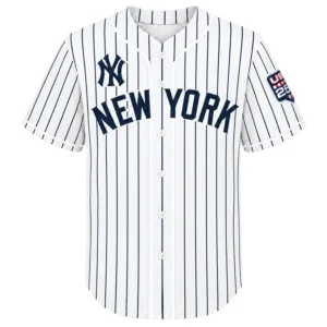 Fourth of July Ben Rice Yankees Jersey Bold White Home USA 250 Style