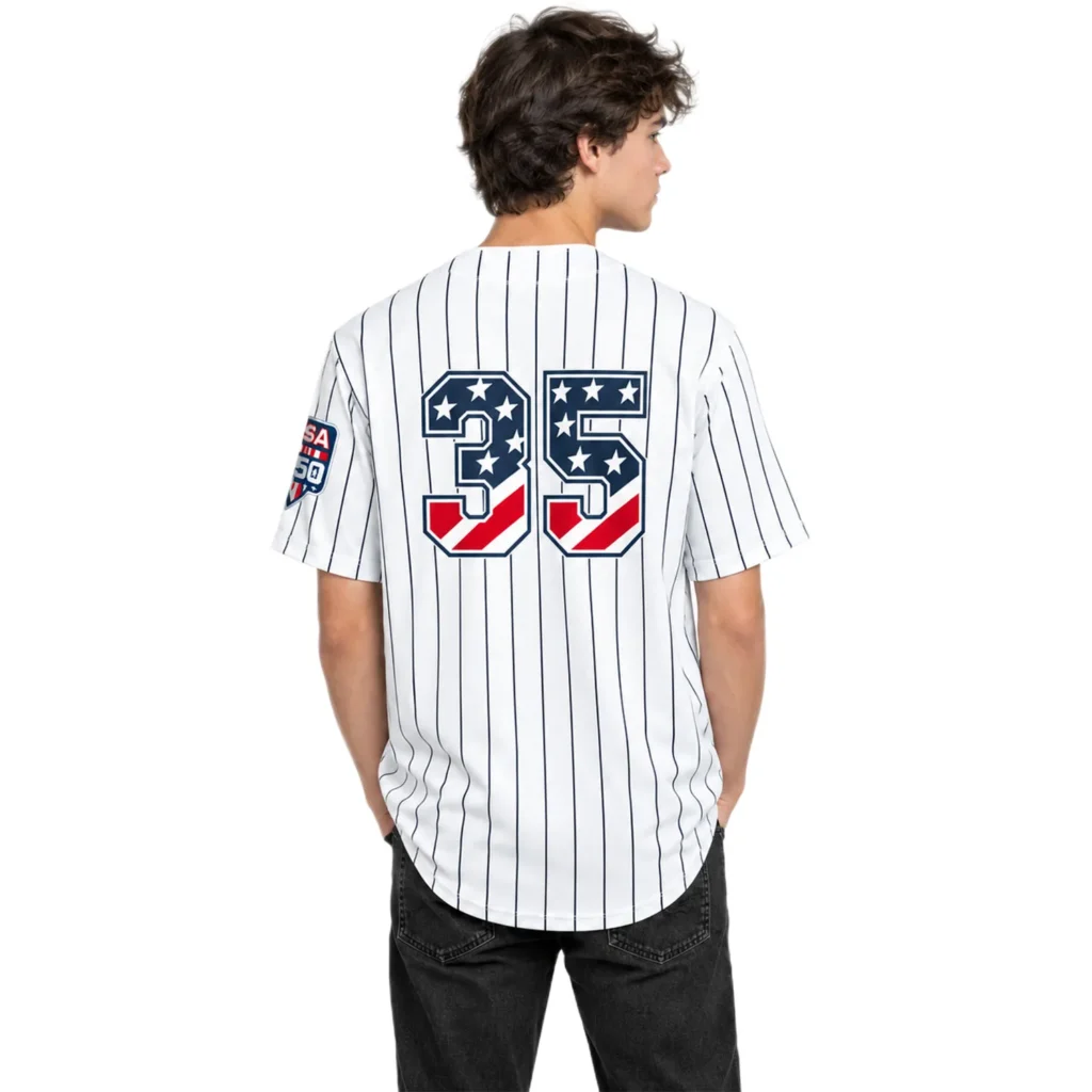 Fourth of July Cody Bellinger Yankees Jersey Elite White Home USA 250 Style